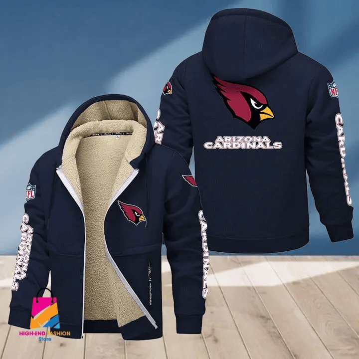 Arizona Cardinals Multicolor Thick Zip-Up Hoodie