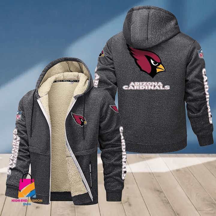 Arizona Cardinals Multicolor Thick Zip-Up Hoodie