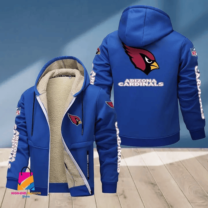 Arizona Cardinals Multicolor Thick Zip-Up Hoodie