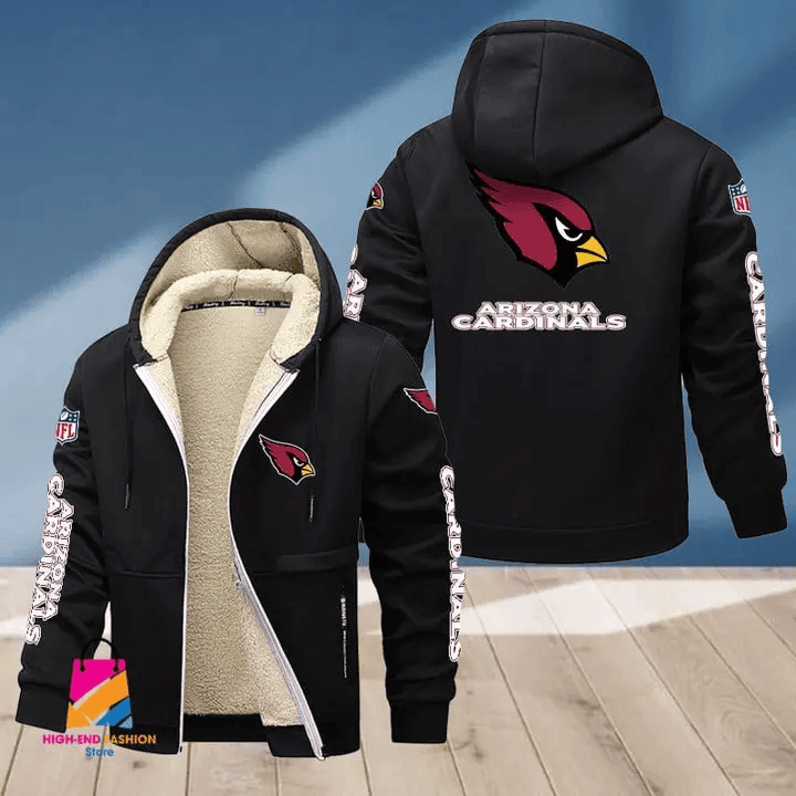 Arizona Cardinals Multicolor Thick Zip-Up Hoodie