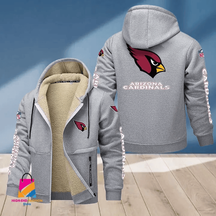 Arizona Cardinals Multicolor Thick Zip-Up Hoodie