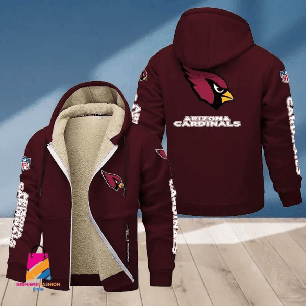 Arizona Cardinals Multicolor Thick Zip-Up Hoodie