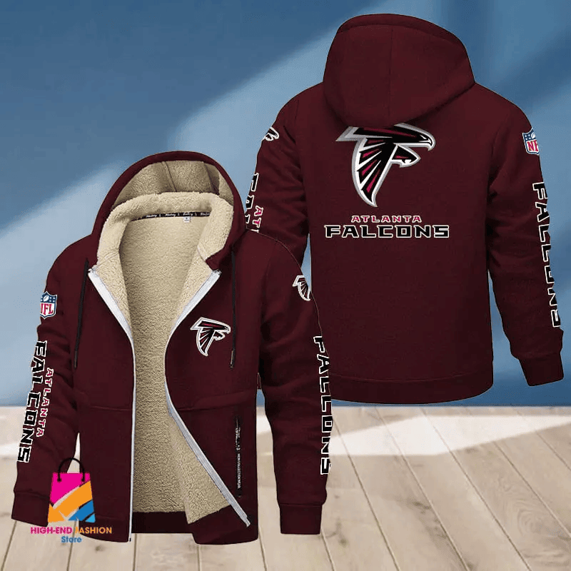 Atlanta Falcons Multicolor Thick Zip-Up Hoodie Secondary image