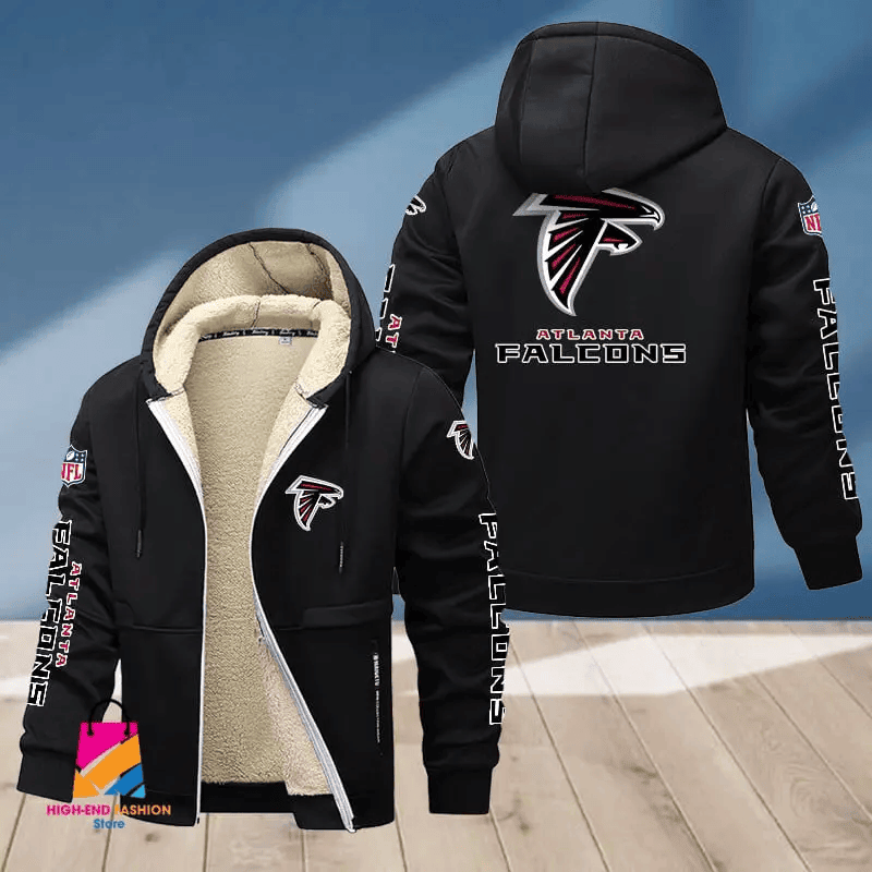 Atlanta Falcons Multicolor Thick Zip-Up Hoodie