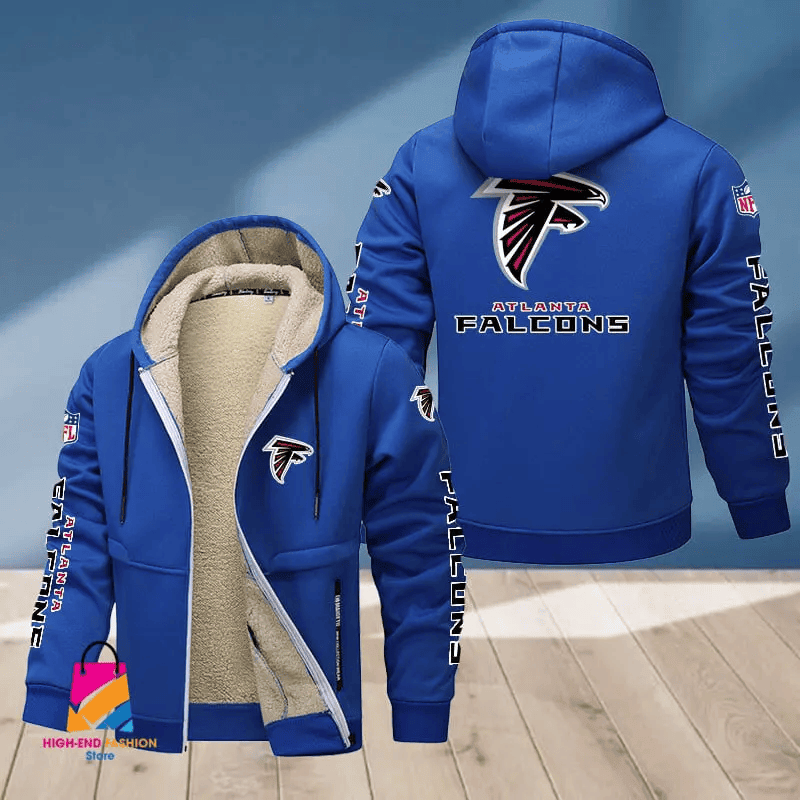 Atlanta Falcons Multicolor Thick Zip-Up Hoodie
