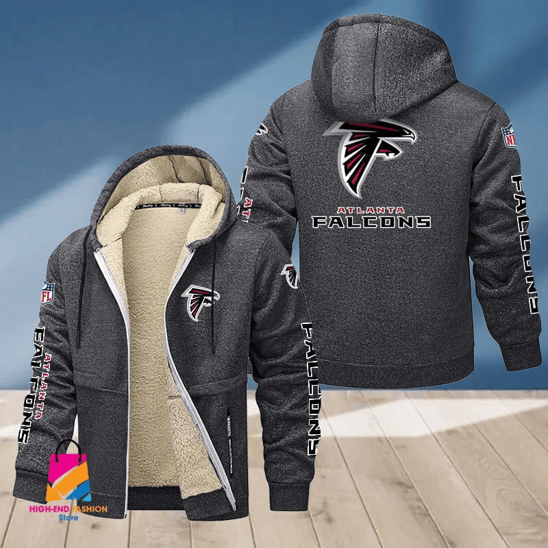 Atlanta Falcons Multicolor Thick Zip-Up Hoodie