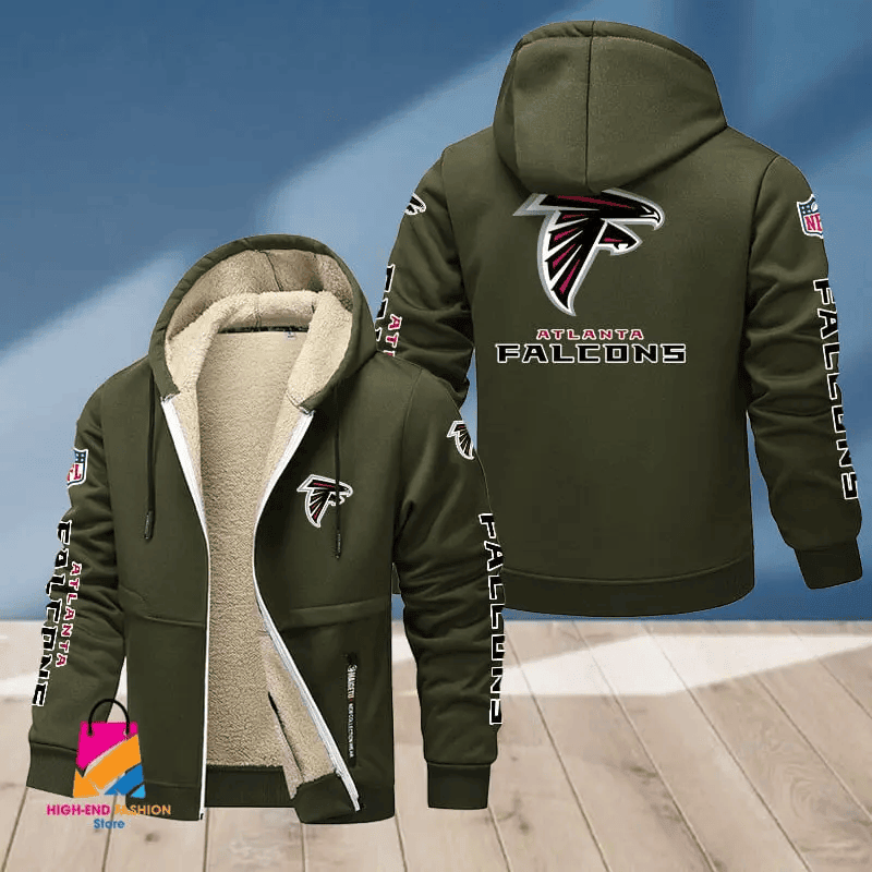Atlanta Falcons Multicolor Thick Zip-Up Hoodie