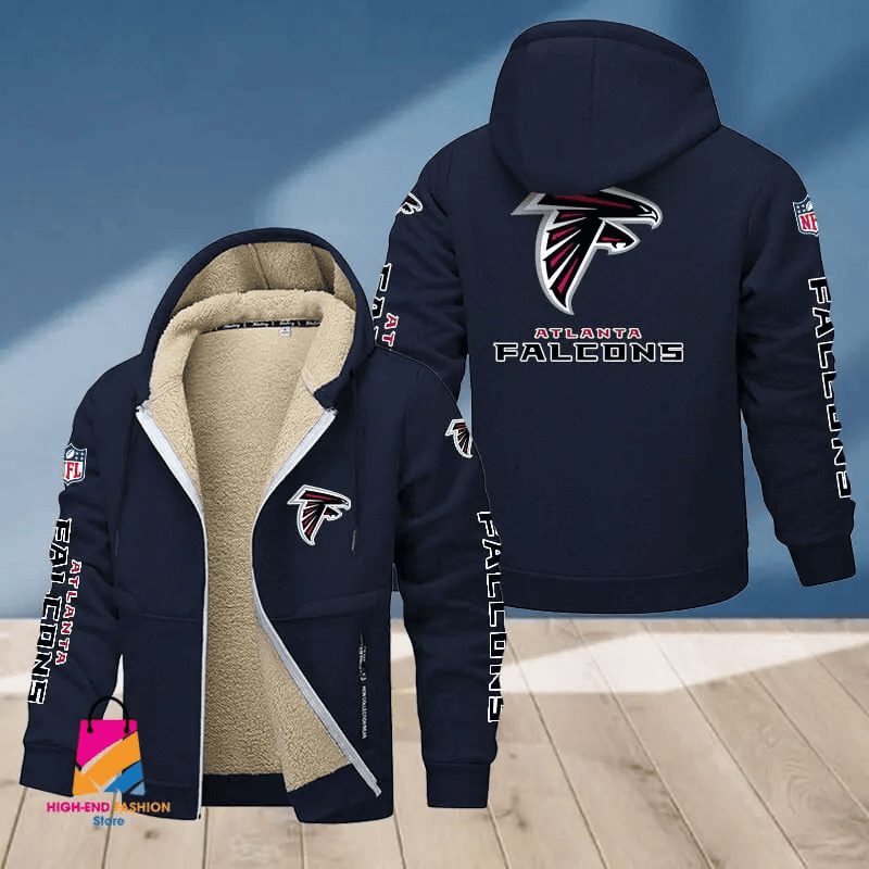 Atlanta Falcons Multicolor Thick Zip-Up Hoodie