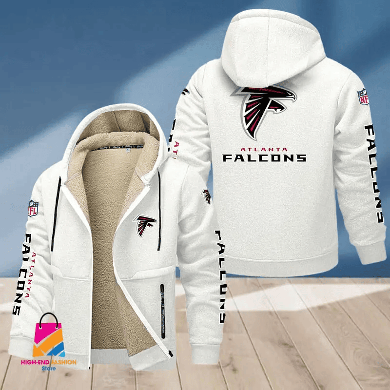 Atlanta Falcons Multicolor Thick Zip-Up Hoodie