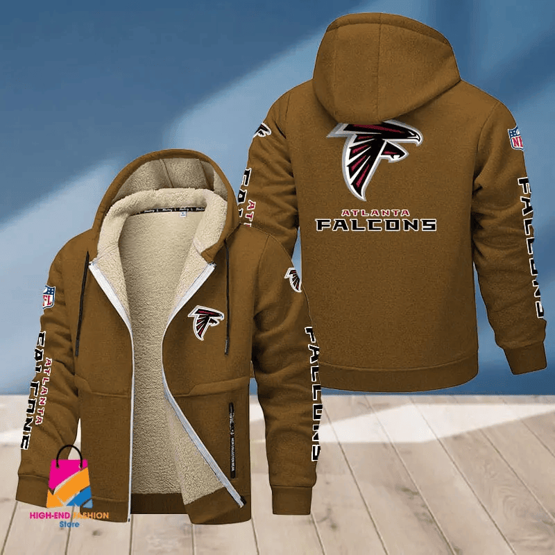Atlanta Falcons Multicolor Thick Zip-Up Hoodie
