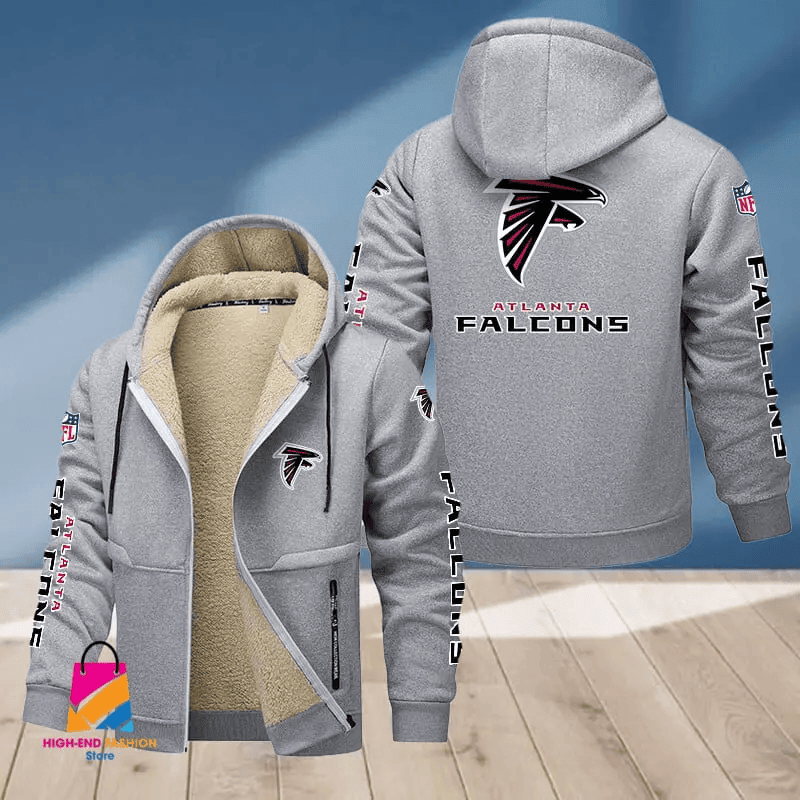 Atlanta Falcons Multicolor Thick Zip-Up Hoodie