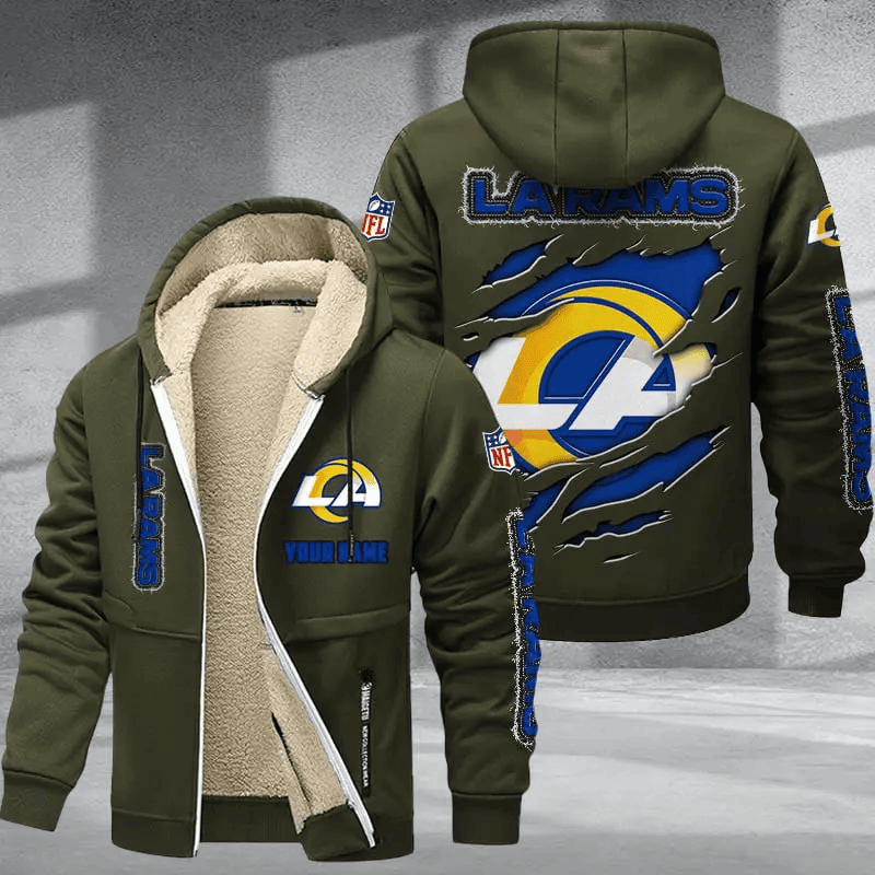 Los Angeles Rams Premium Thick Zip-Up Hoodie