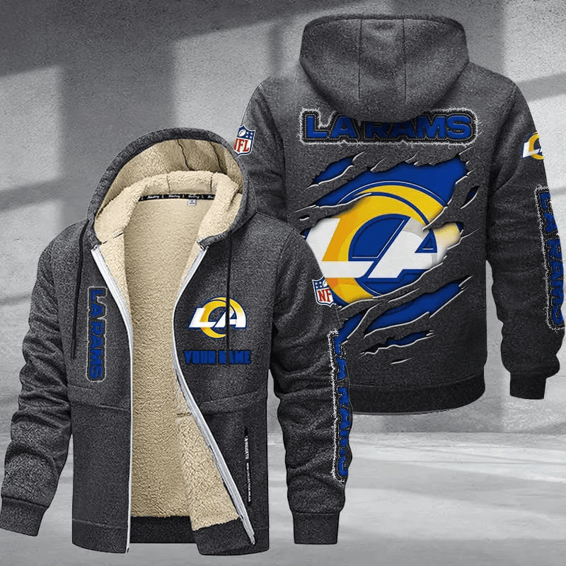 Los Angeles Rams Premium Thick Zip-Up Hoodie