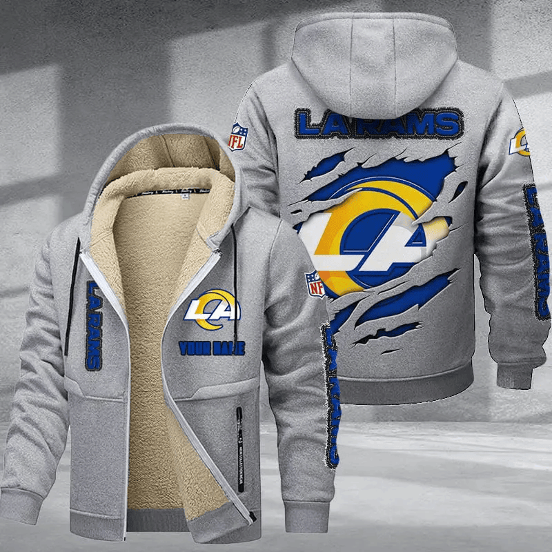 Los Angeles Rams Premium Thick Zip-Up Hoodie