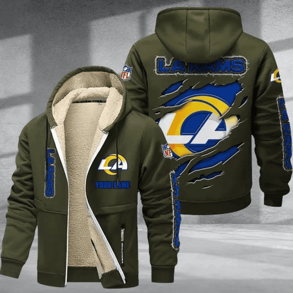 Los Angeles Rams Premium Thick Zip-Up Hoodie