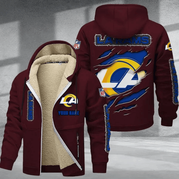 Los Angeles Rams Premium Thick Zip-Up Hoodie