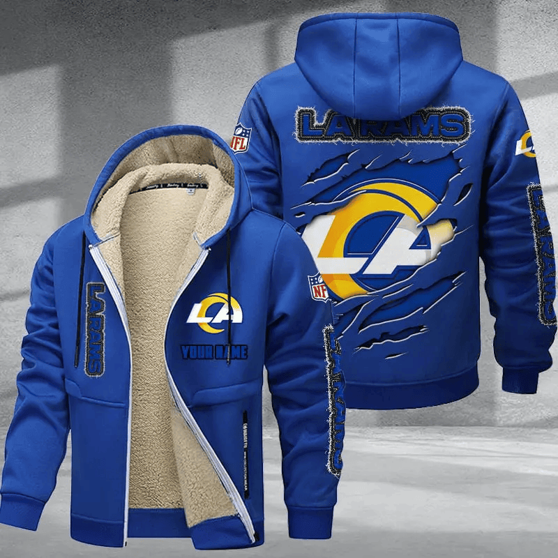 Los Angeles Rams Premium Thick Zip-Up Hoodie