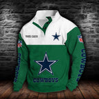 Dallas Cowboys Double Breasted Stand Collar Hoodie