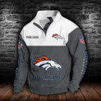 Denver Broncos Double Breasted Stand Collar Hoodie