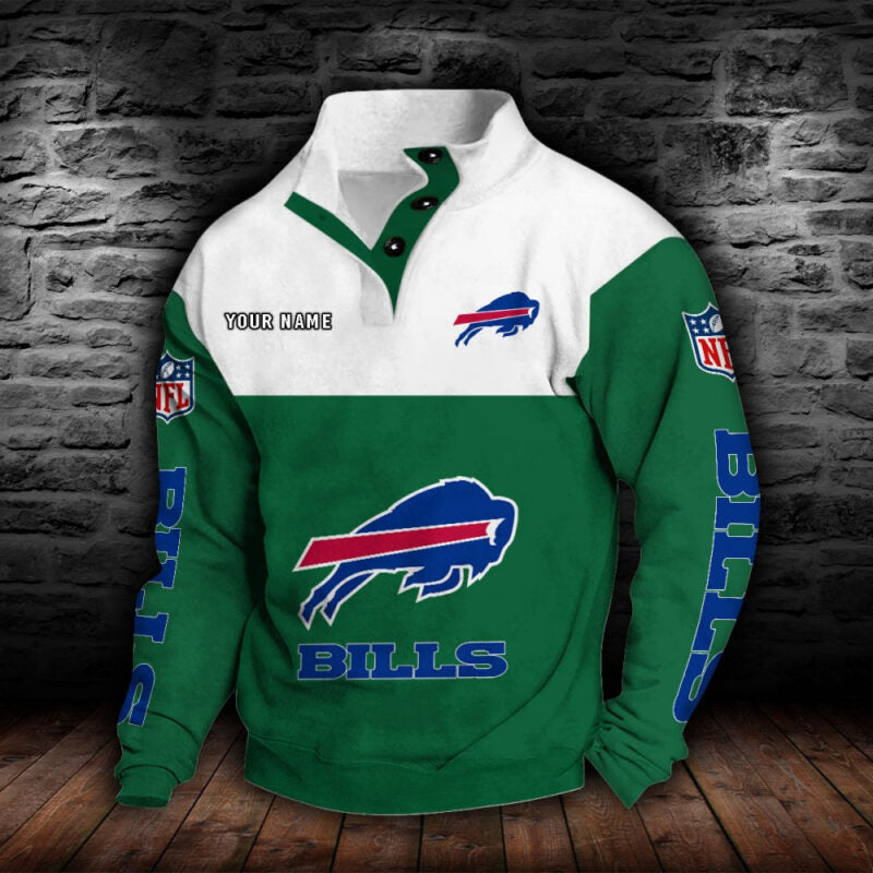 Buffalo Bills Double Breasted Stand Collar Hoodie