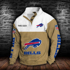 Buffalo Bills Double Breasted Stand Collar Hoodie