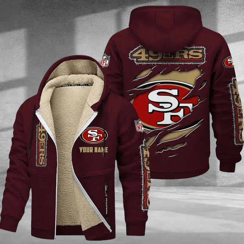 San Francisco 49ers Premium Thick Zip-Up Hoodie