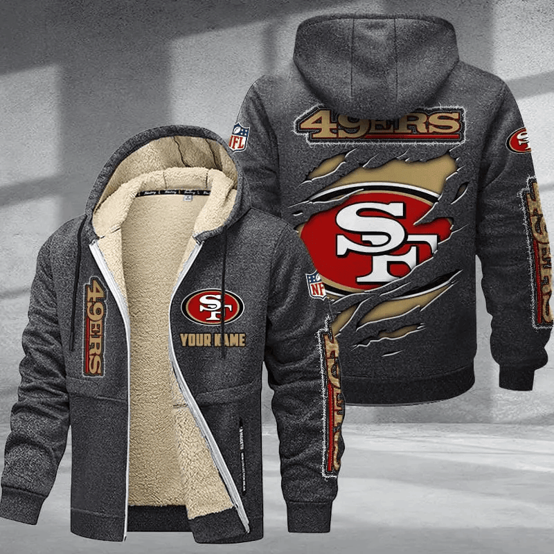 San Francisco 49ers Premium Thick Zip-Up Hoodie