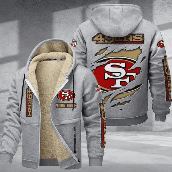 San Francisco 49ers Premium Thick Zip-Up Hoodie