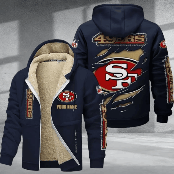 San Francisco 49ers Premium Thick Zip-Up Hoodie