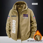 New York Giants Fleece Fashion Hooded Jacket Outdoor