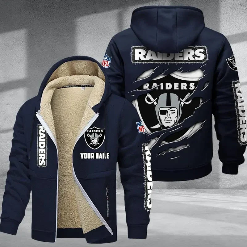 Las Vegas Raiders Premium Thick Zip-Up Hoodie