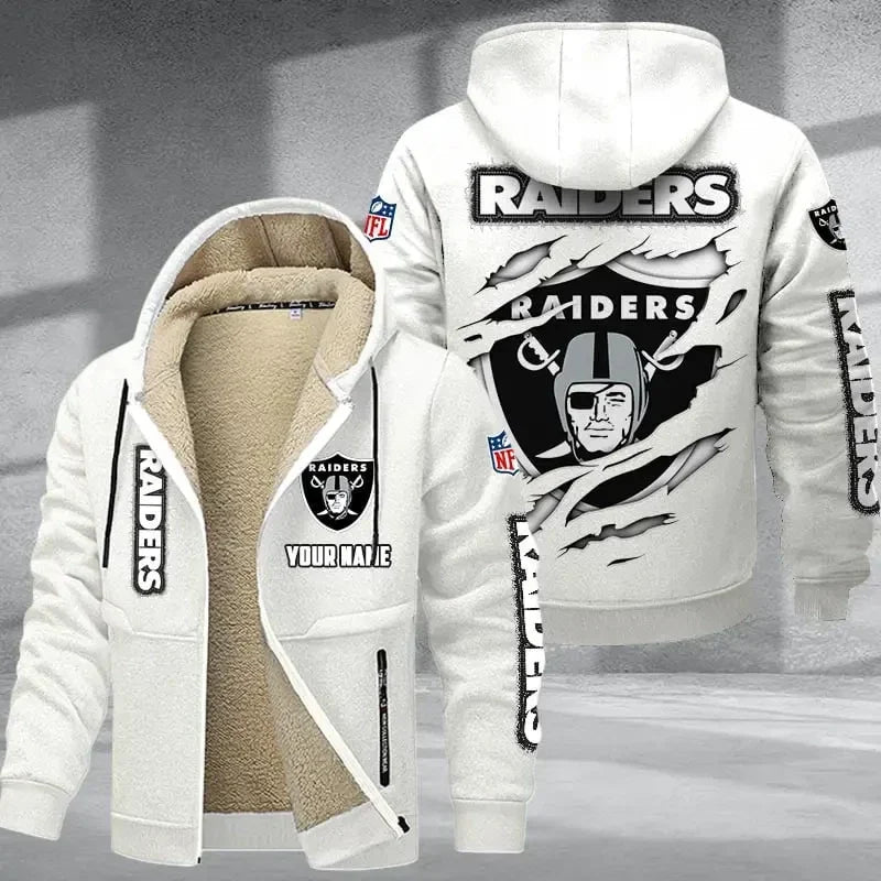 Las Vegas Raiders Premium Thick Zip-Up Hoodie