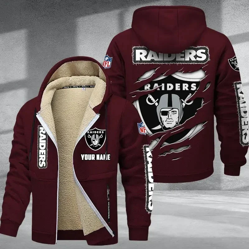 Las Vegas Raiders Premium Thick Zip-Up Hoodie