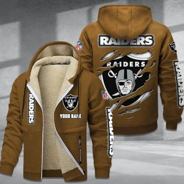 Las Vegas Raiders Premium Thick Zip-Up Hoodie