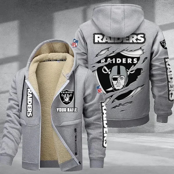 Las Vegas Raiders Premium Thick Zip-Up Hoodie