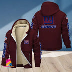 New York Giants Multicolor Thickened Zipper Hoodies