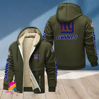 New York Giants Multicolor Thickened Zipper Hoodies