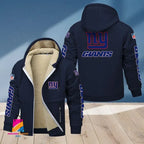 New York Giants Multicolor Thickened Zipper Hoodies