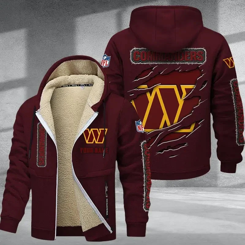 Washington Commanders Thickened Zipper Hoodies Secondary image