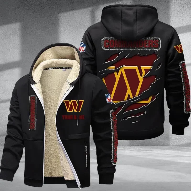 Washington Commanders Thickened Zipper Hoodies