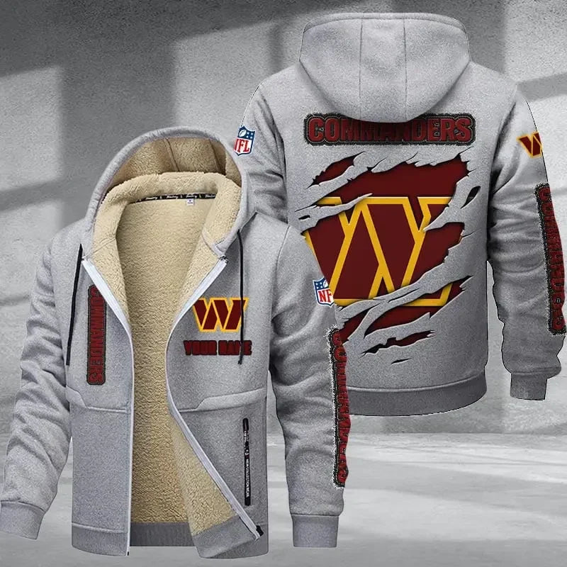 Washington Commanders Thickened Zipper Hoodies