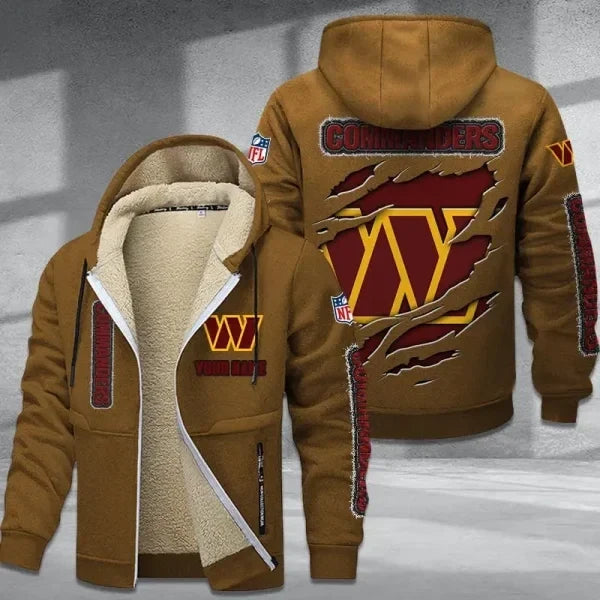 Washington Commanders Thickened Zipper Hoodies