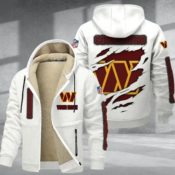 Washington Commanders Thickened Zipper Hoodies