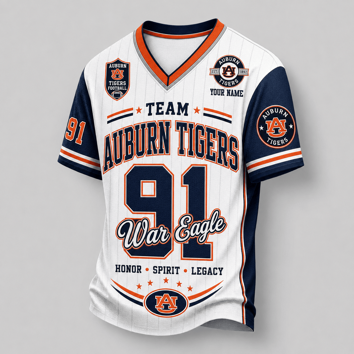 Auburn Tigers | Premium NCAA Team Legacy V-Neck Jersey