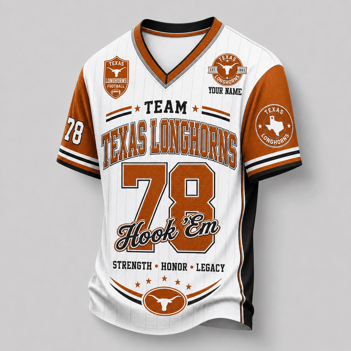 Texas Longhorns | Premium NCAA Team Legacy V-Neck Jersey