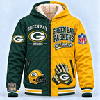 Green Bay Packers Thick Zip Up Hoodie