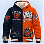 Chicago Bears Thick Zip Up Hoodie