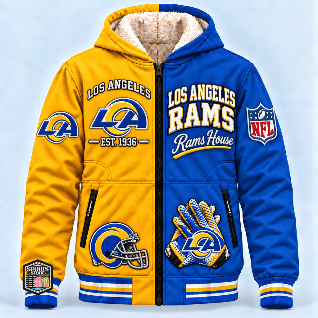 Los Angeles Rams Thick Zip Up Hoodie