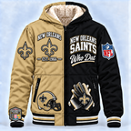 New Orleans Saints Thick Zip Up Hoodie