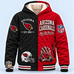 Arizona Cardinals Thick Zip Up Hoodie